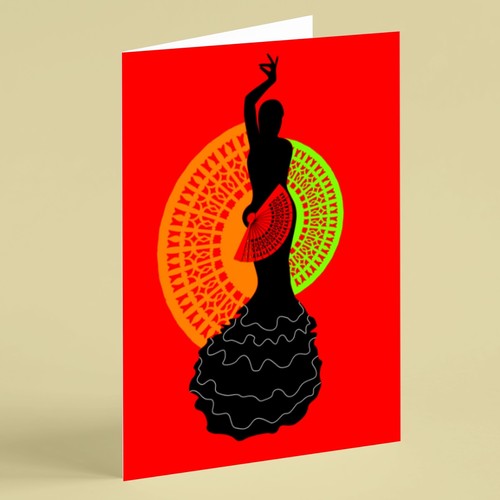 Flamenco dancer birthday card