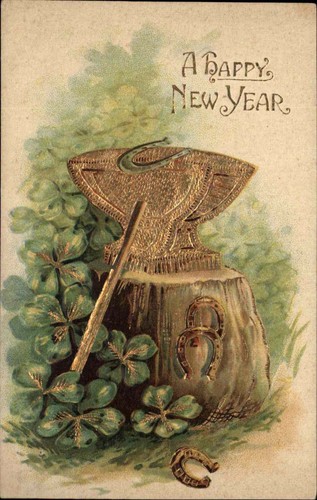 New year gilt inlay - gilt, anvil