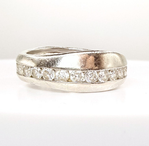 Sterling silver qvc diamonique - silver,