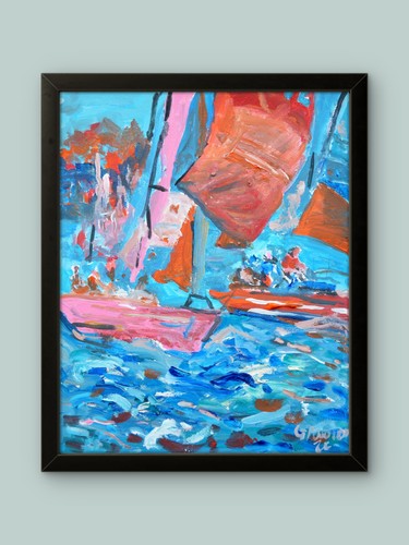Original abstract sailing - original,