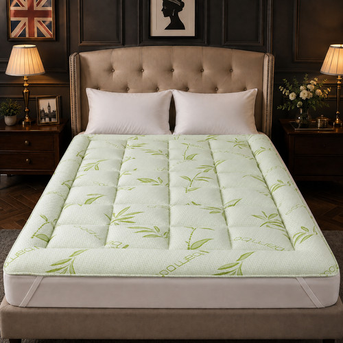 Bamboo mattress topper 10cm - bamboo,