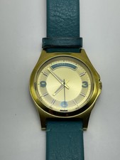 Gold And Blue Marc Jacob’s Men’s Wristwatch- Caseback Unattached- New Battery