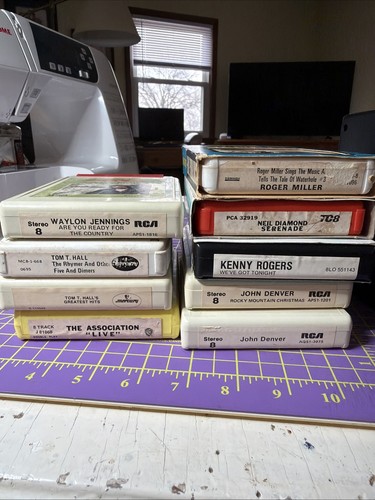 Track tapes and case - 8-track,