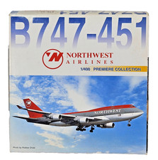 Dragon Wings 1:400 Boeing 747-451 Northwest Airlines Model Diecast N665US Boxed.