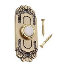 Solid Metal Door Bell Push Button Antique Brass Bronze LED Illuminated