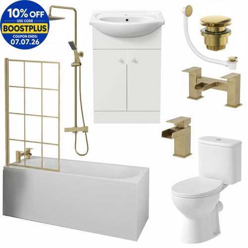Complete bathroom suite brass - complete,