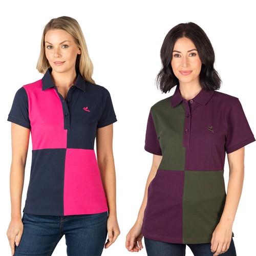 Ladies quartered polo shirt - polo,
