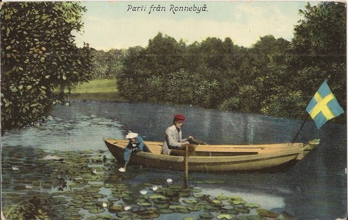 Ronneby sweden canoe flag - -, &