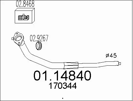 Exhaust pipe fits peugeot - pipe,
