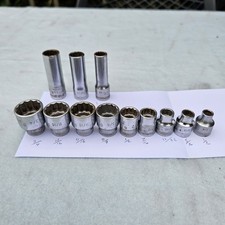 Stahlwille Sockets 3/8 Inch Drive Joblot 12 Point