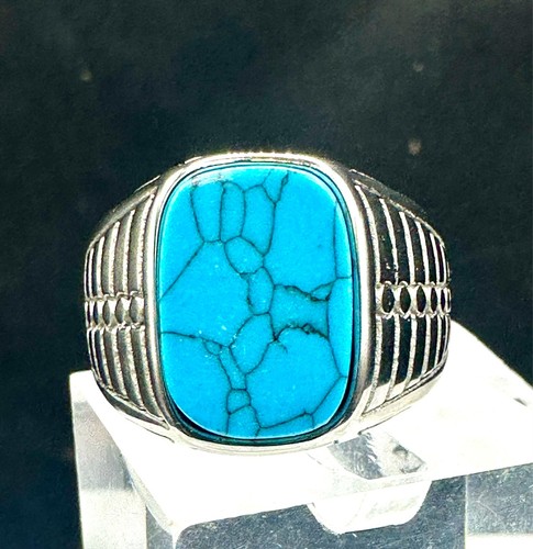 Mens turquoise blue - , ring