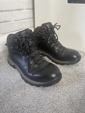 Hi-Tec Walking Boots Black UK Size 8 Leather V-Lite Altitude UltraLuxe Vibram