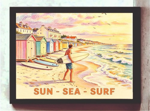 Sun sea surf beach huts