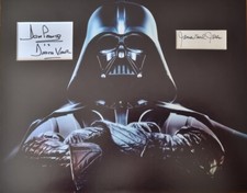 DAVE PROWSE & JAMES EARL JONES Signed 14x11 Photo Display STAR WARS VADER COA