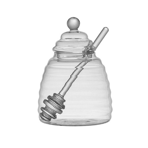 Transparent honey jar with - transparent,