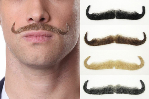 Human hair handlebar moustache - handlebar,