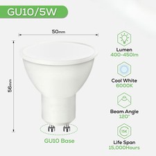 10x LED GU10 Light Bulbs 5W 7W