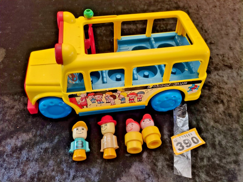 Vintage playmates school bus - school,