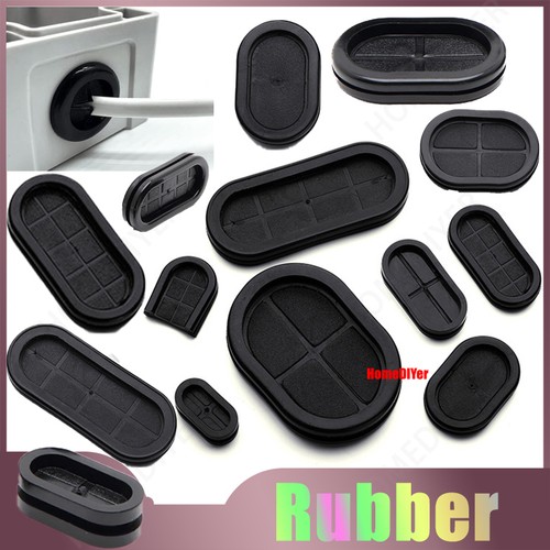 Black oval blanking grommets - blanking,