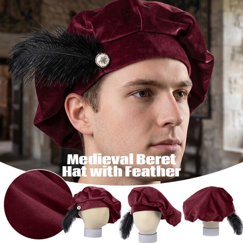Medieval unisex beret hat - unisex,