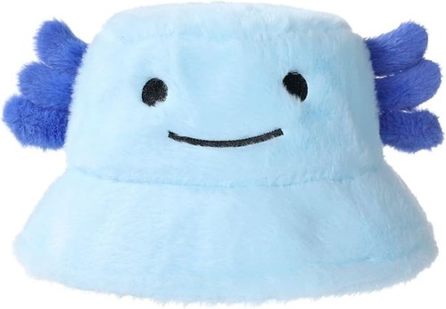 Blue fluffy axolotl animal - fluffy,