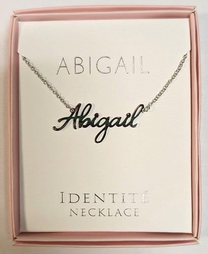 Personalised silver necklace - silver,