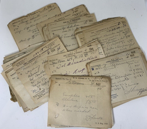Lot 100 antique doctor - lot, rx