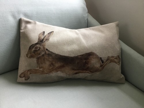 Leaping hare cushion covers - leaping,