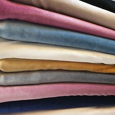 Plain Soft Velour Velvet Stretch Dress Fabric Craft Quilting Material Meter 58"