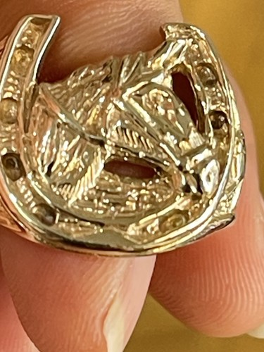375 9ct yellow gold - , horseshoe