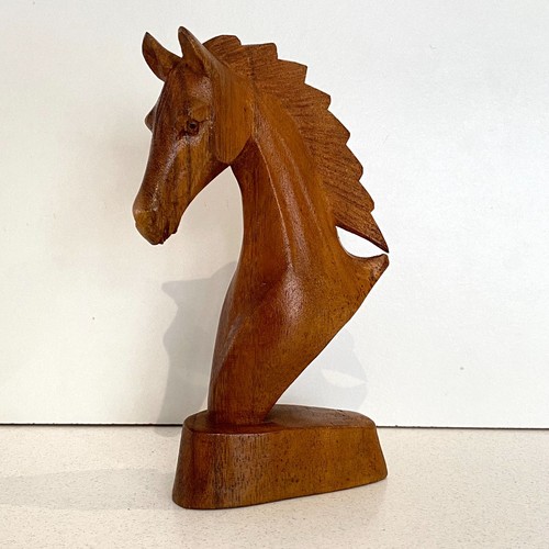 Horse wood carving - wood,