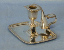 Sheffield silver plate chamber candlestick