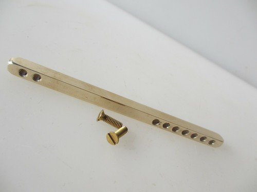 Brass door handle spindle bar - brass,