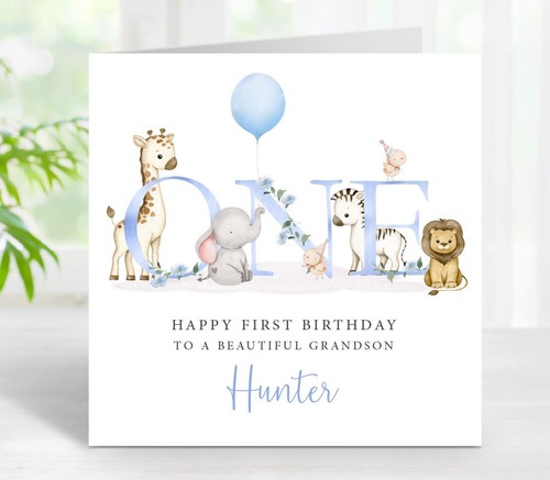 Personalised birthday card 1st - personalised,