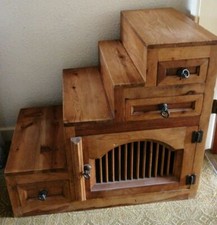 WOOD STEP Storage Unit / Rustic / Shelf -  Drawers / Cupboard