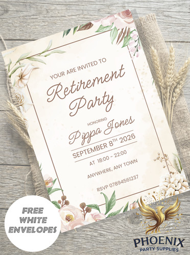 Personalised retirement party - retirement,
