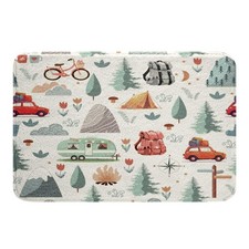 Camper Theme Bathroom Rugs