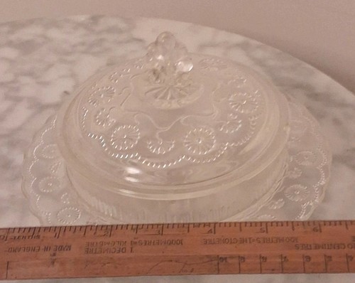 Vintage pressed clear glass - clear,