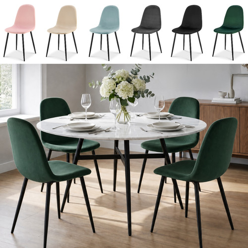 Velvet dining chairs set - chairs,