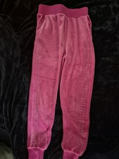 Girls Lovely Pink Velour  Tracksuit  Size 8/9 Years