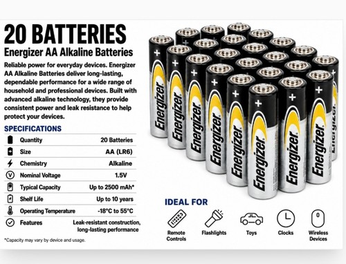 Energizer industrial aa - energizer,