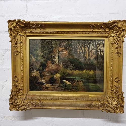 Antique 19thc oil canvas - 19thc,