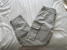 ZARA Cargo Pants Trousers Stone Grey Size 31