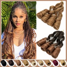 Darling Feel Human Hair Curly Loose French Braids Weave Crochet Hair Extensions