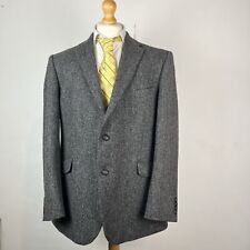 Marks & Spencer Moon Tweed Blazer Jacket Men's 46R Dark Grey Sartorial Sport M&S