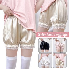 Girl Lolita Satin Lace Ruffle Pumpkin Bloomers Pettipants Maid Shorts Underpants