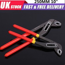250mm 10" Plumbers Slim Jaw Waterpump Pliers Pipe Wrench Grips Water Pump UK