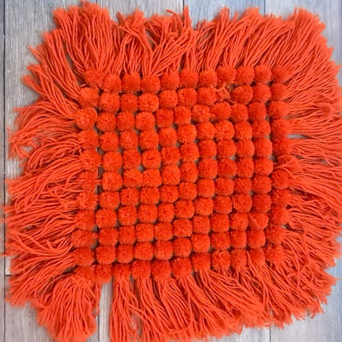 Vintage orange pom - vintage,