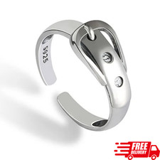 Silver Belt Ring Adjustable
