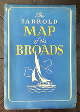 Vintage "The Jarrold Map of the Broads" - Norfolk Broads Boating & Holiday Map